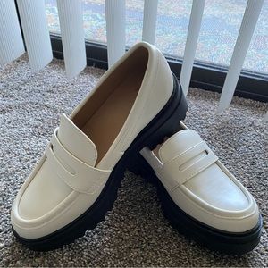 chunky white loafer